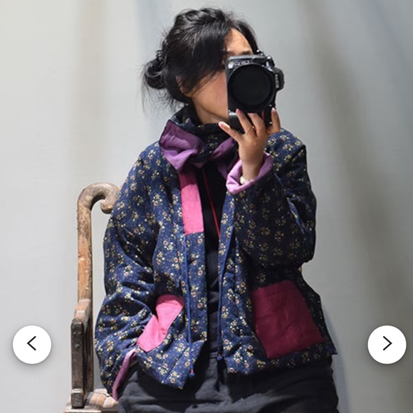 Jackets & Blazers - Custom quilted cotton Chinese quilt kimono jacket size small